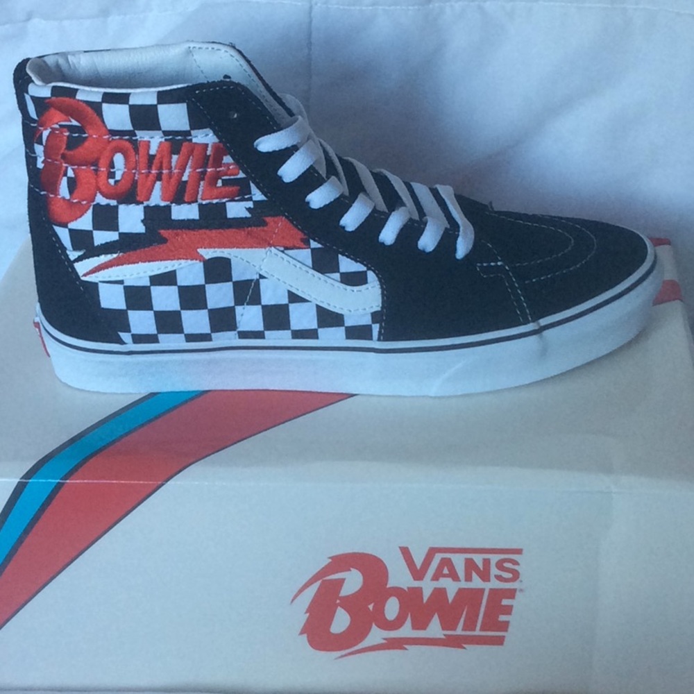 Vans x Bowie checkerboard hightop. Nib